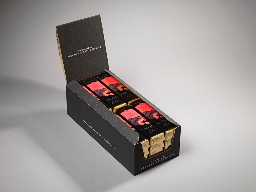 22006 Dark chocolate with hazelnut cream filling 75g (Display)